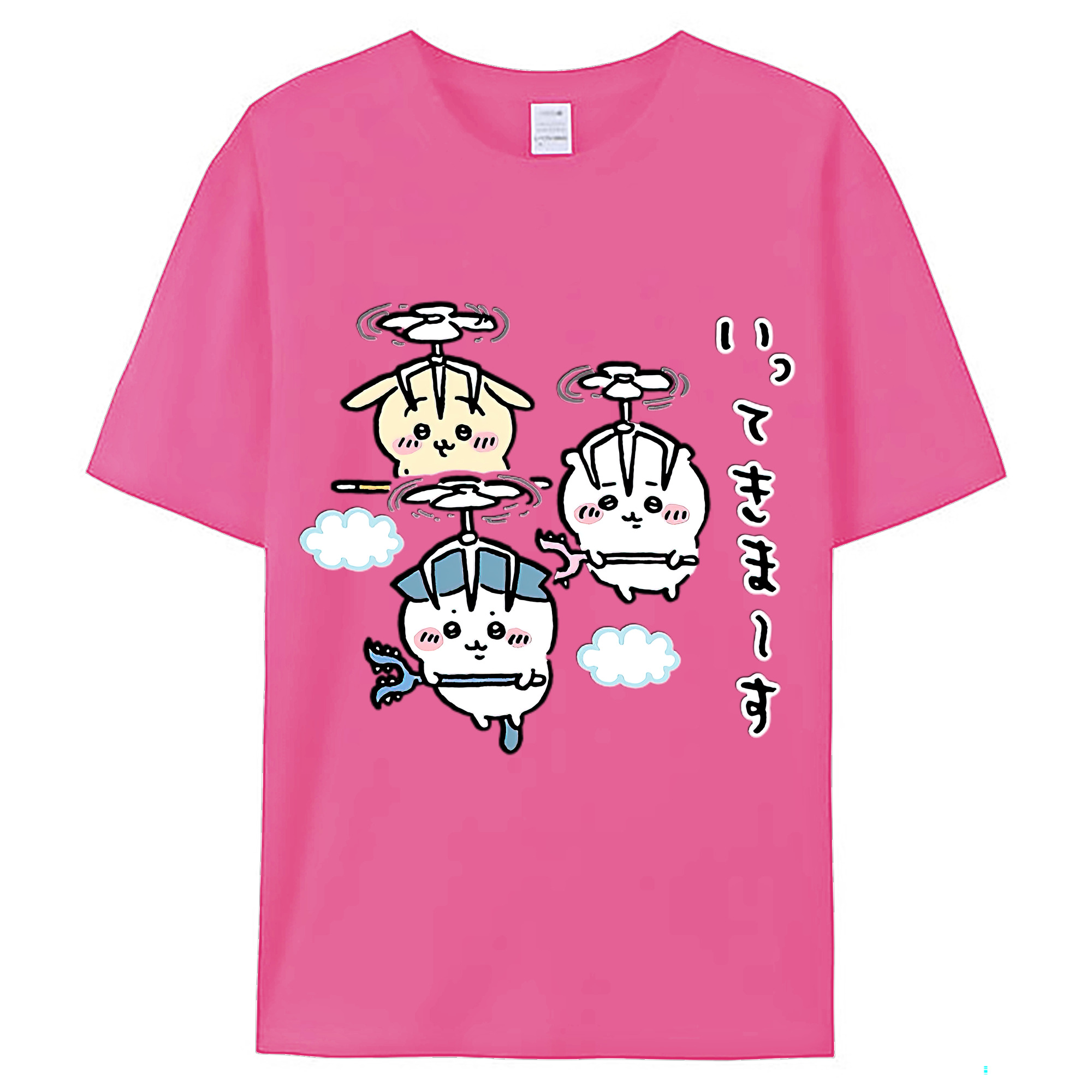 （画像用） ちいかわ ちいかわ Chii-kawa chiikawa レディースカジュアルプリントTシャツ（綿100％）